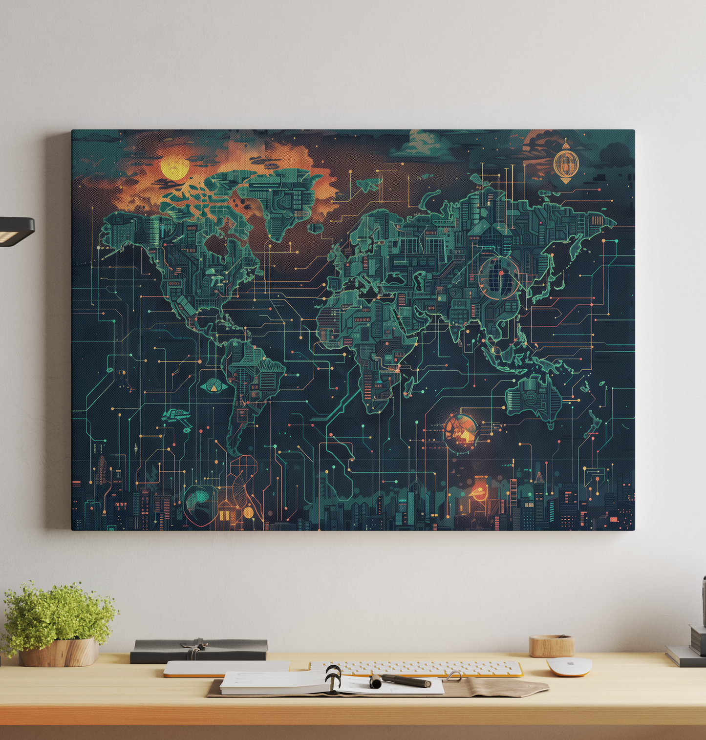 Generated World Map - Industrial Circuits