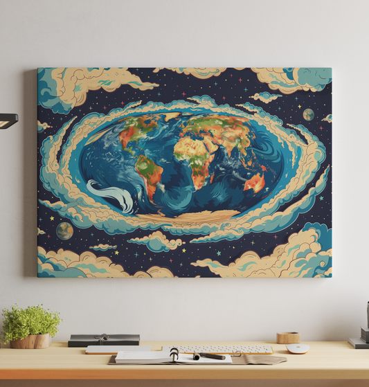 Generated World Map - Flat Earth