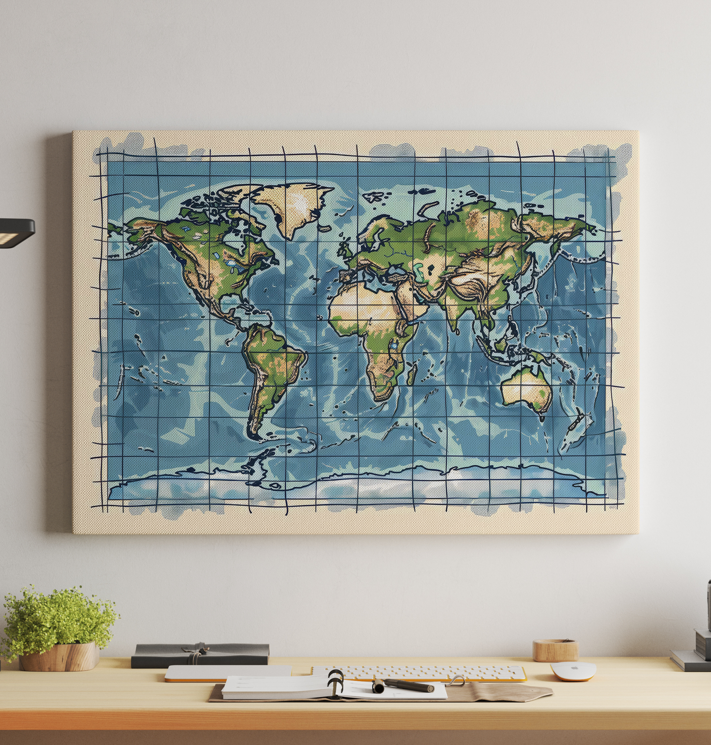 Generated World Map - Geography Class