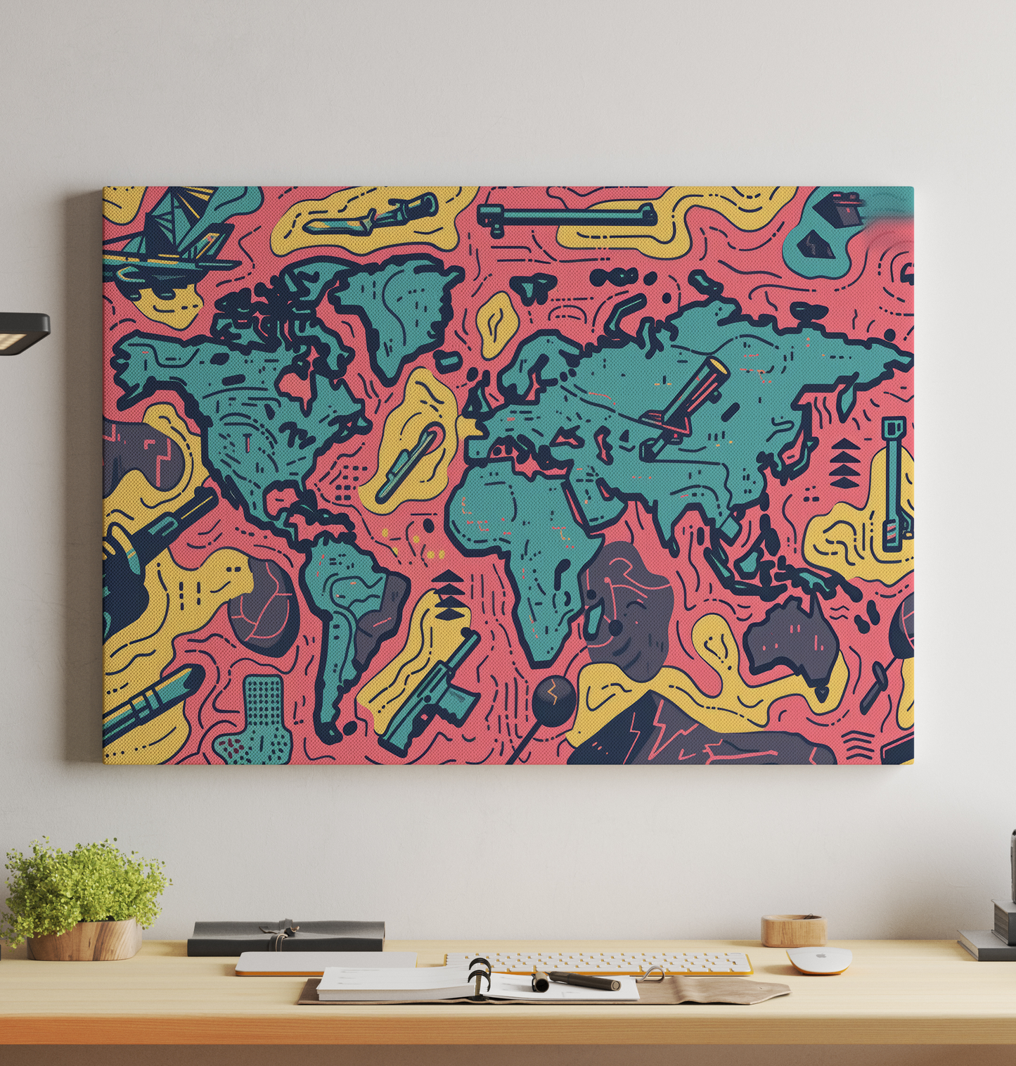 Generated World Map - Urban 80's