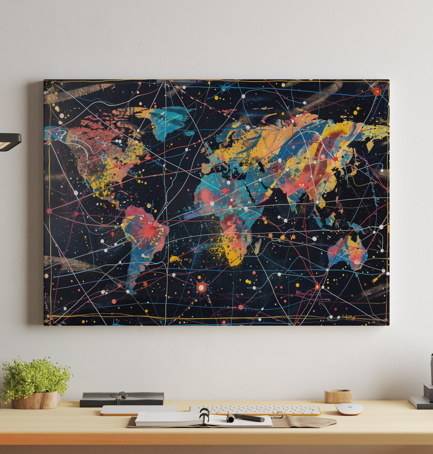 Generated World Map - Colorful Complexity