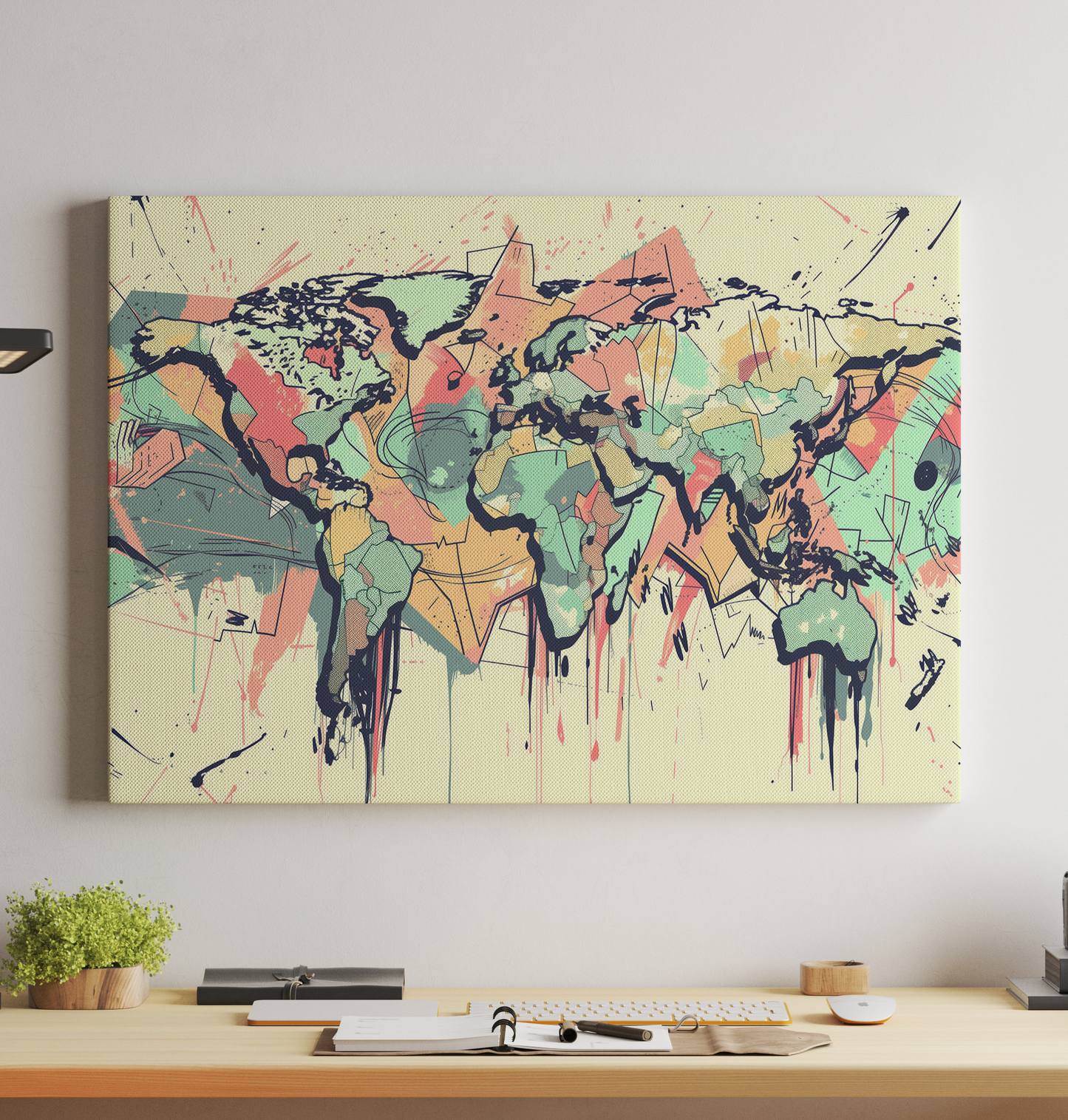 Generated World Map - Fresh Graffiti