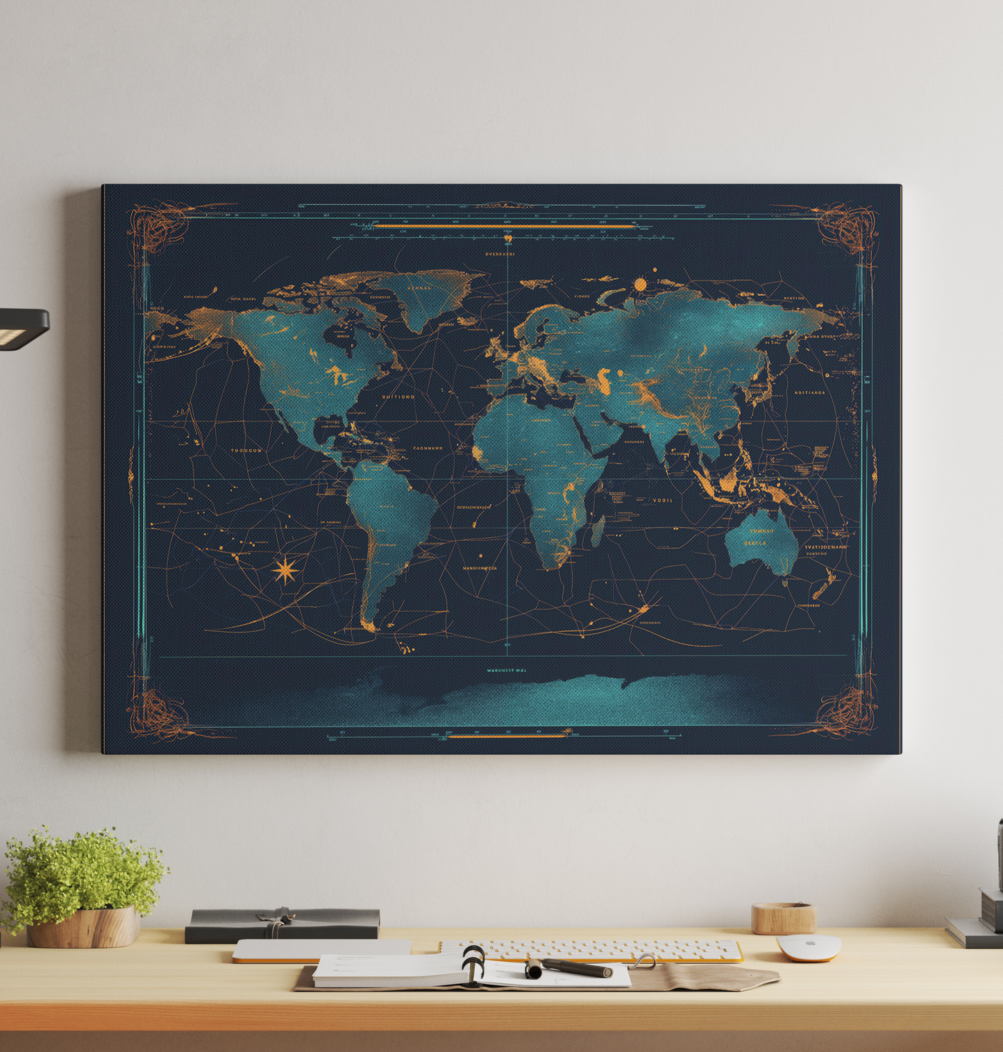 Generated World Map - Guilded Routes