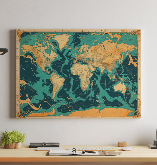 Generated World Map - Nautical Storm