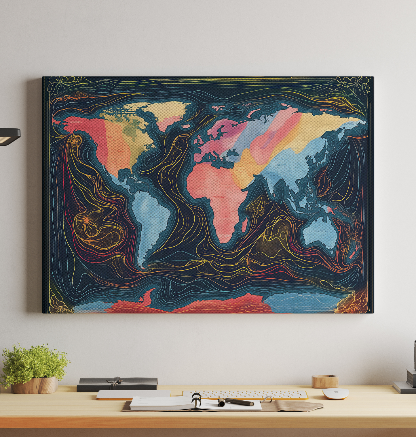 Generated World Map - Color Flow