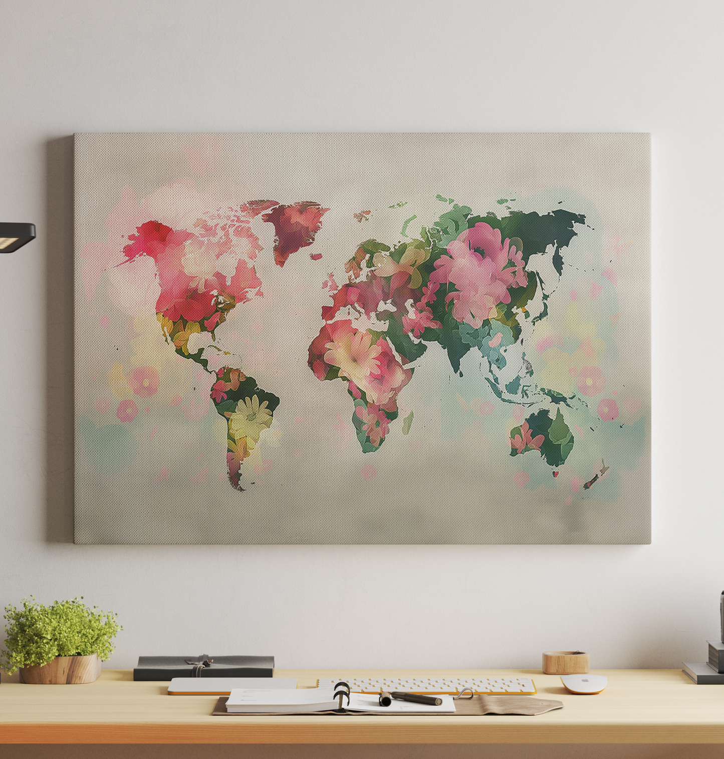 Generated World Map - Floral