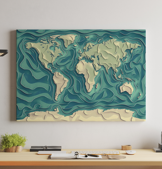 Generated World Map - Nautical Peaks