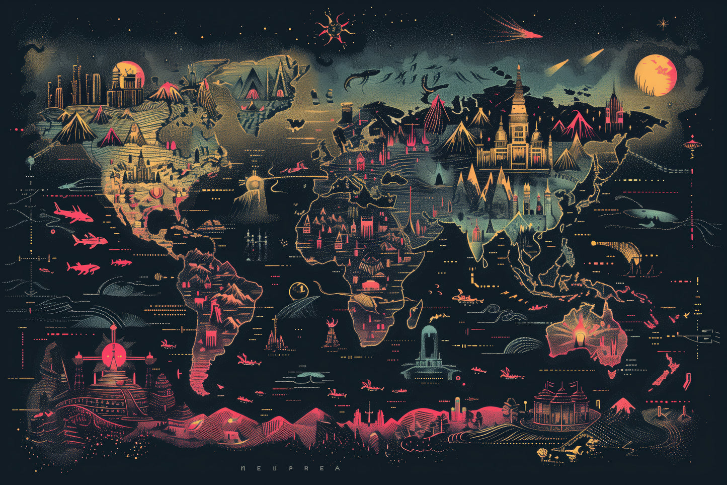 Generated World Map - Galactic Underworld