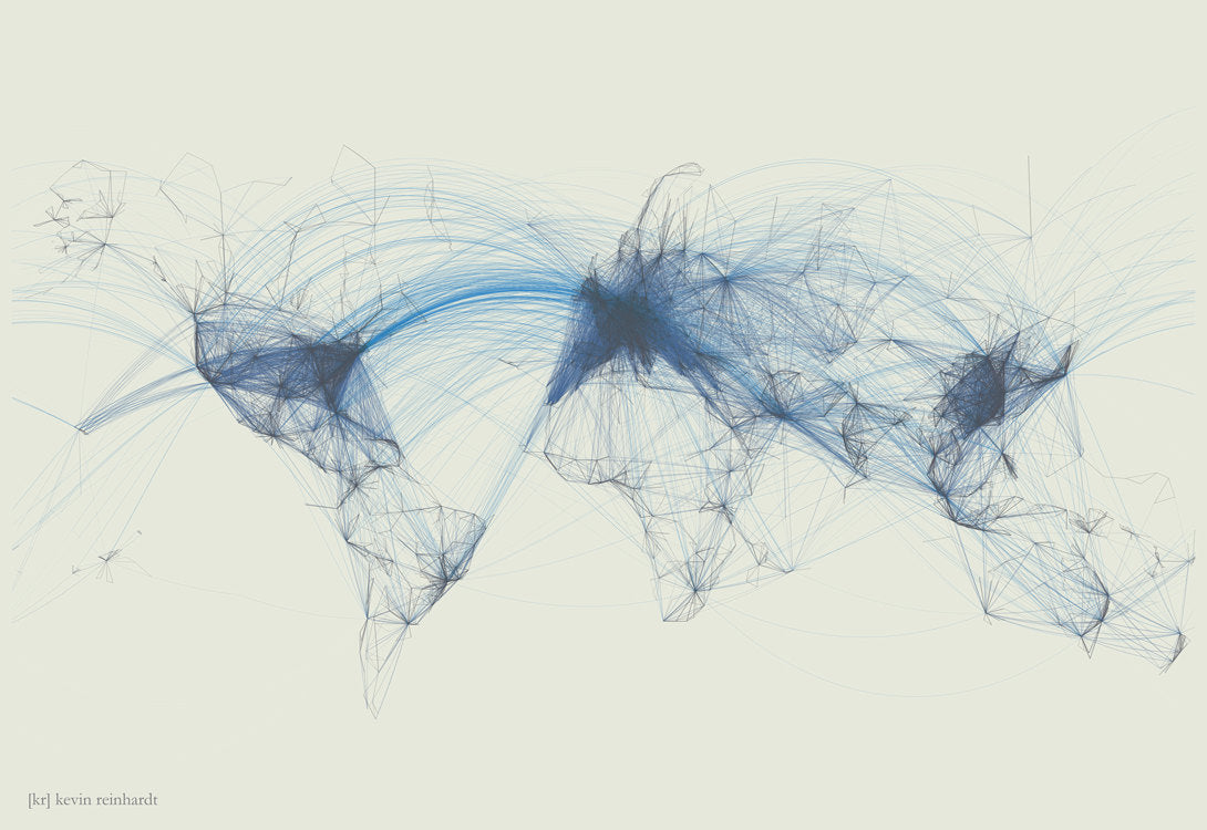 Flight Patterns Map - 24x36 - KR Maps