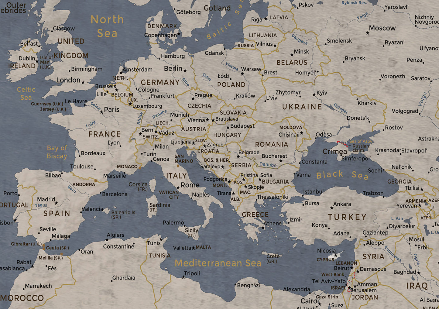 World Map Poster - Executive Style - KR Maps