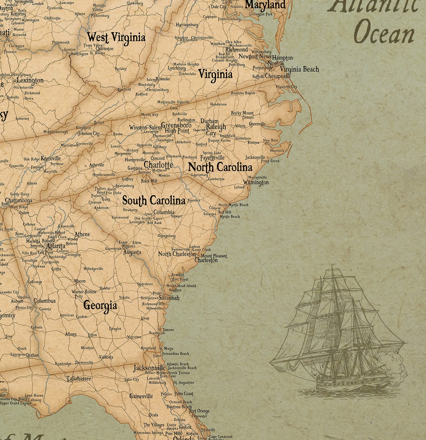 Push Pin Map - Rustic Style USA Map