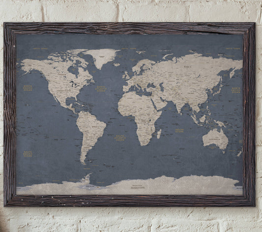 World Map Poster - Executive Style - KR Maps