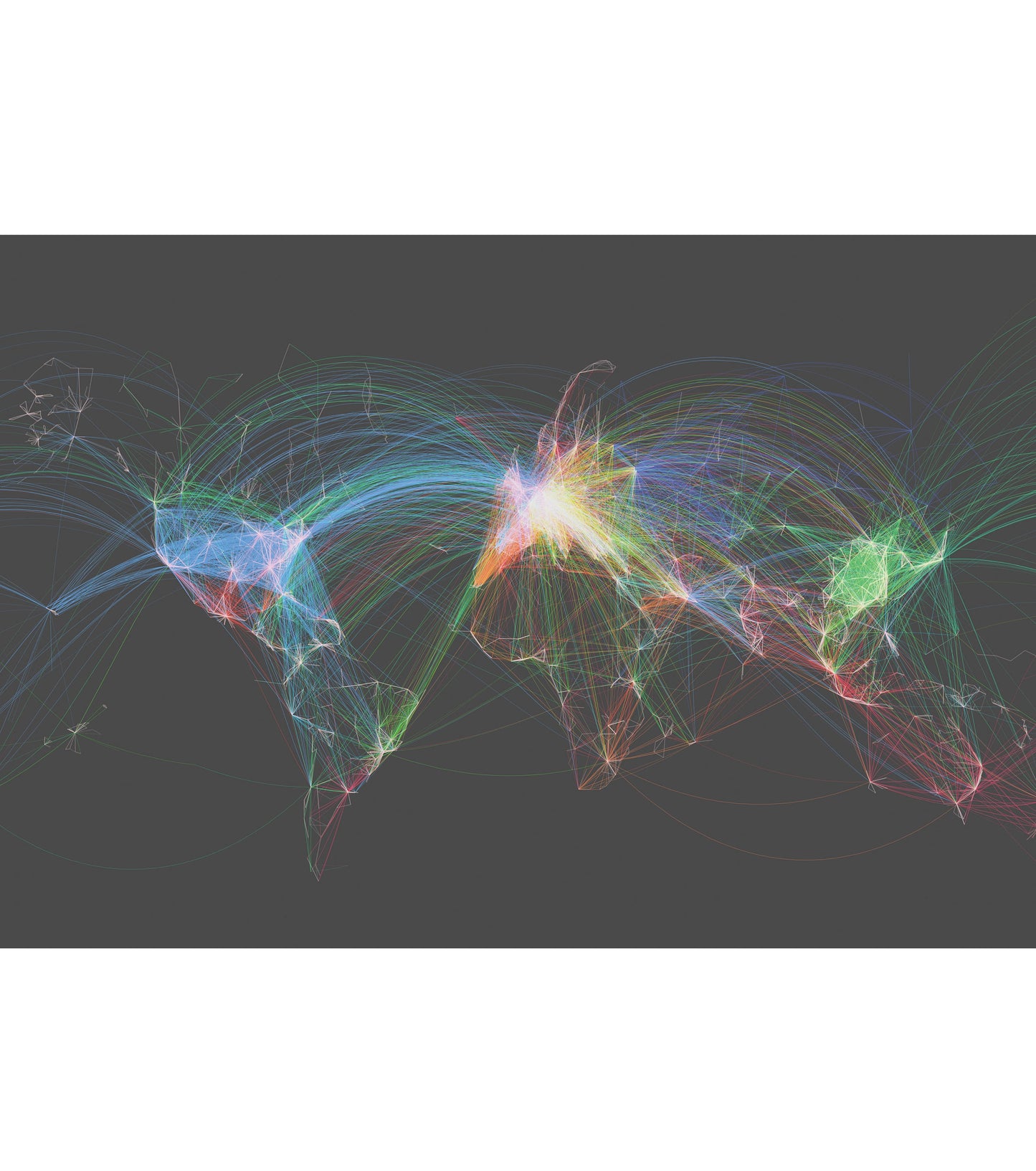 Flight Patterns World Map Poster - 24x36"