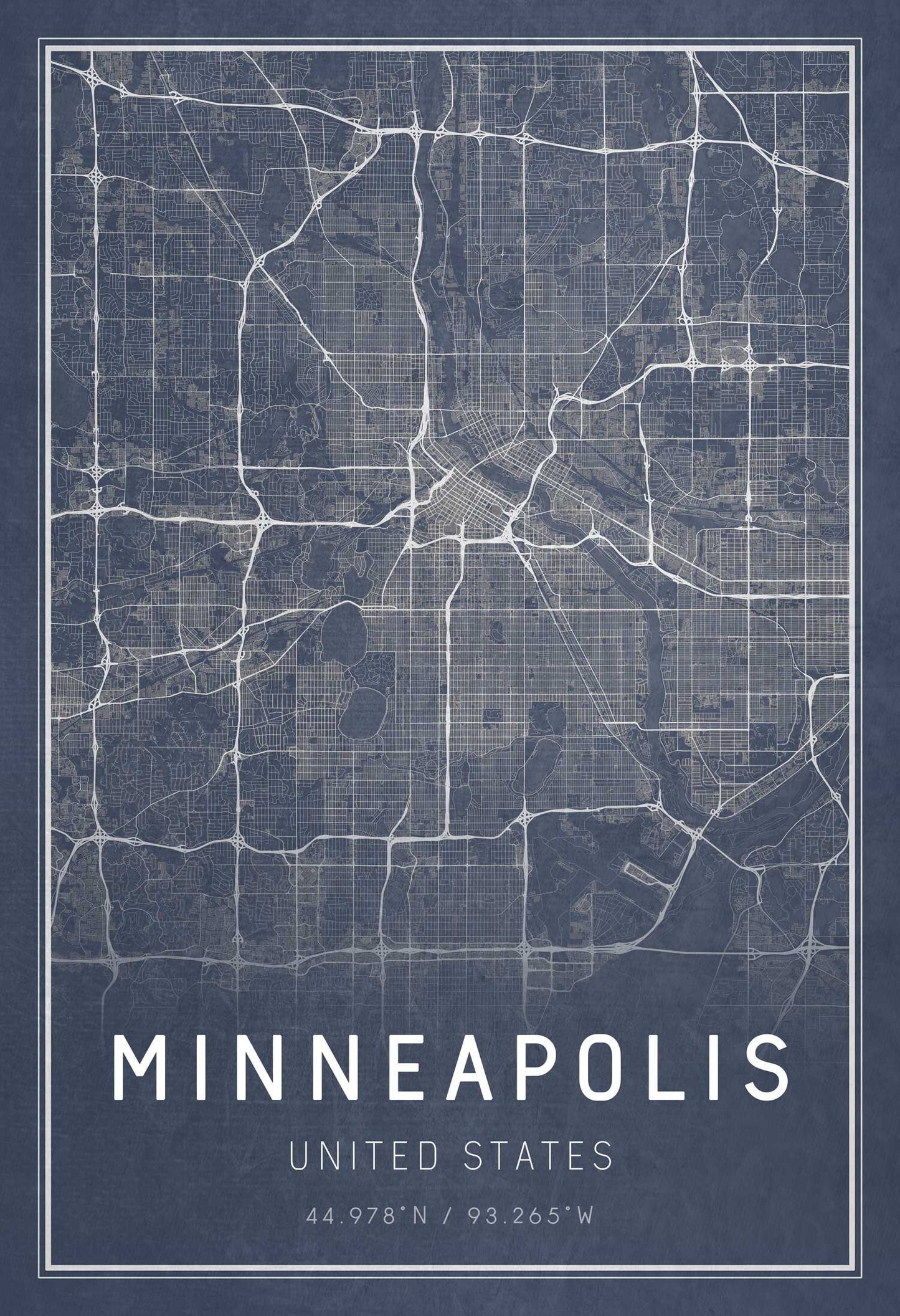 Full image of Minneapolis Roads Poster