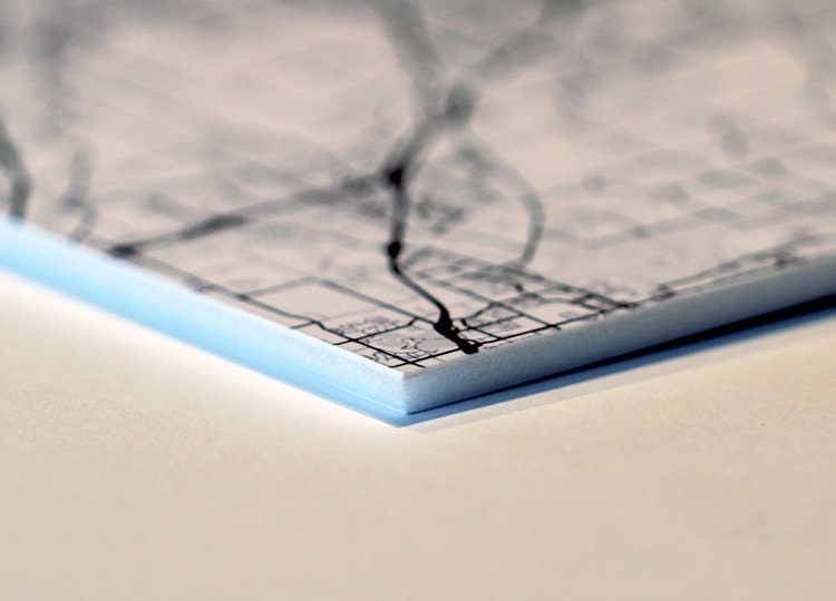 Foamboard mounted map London