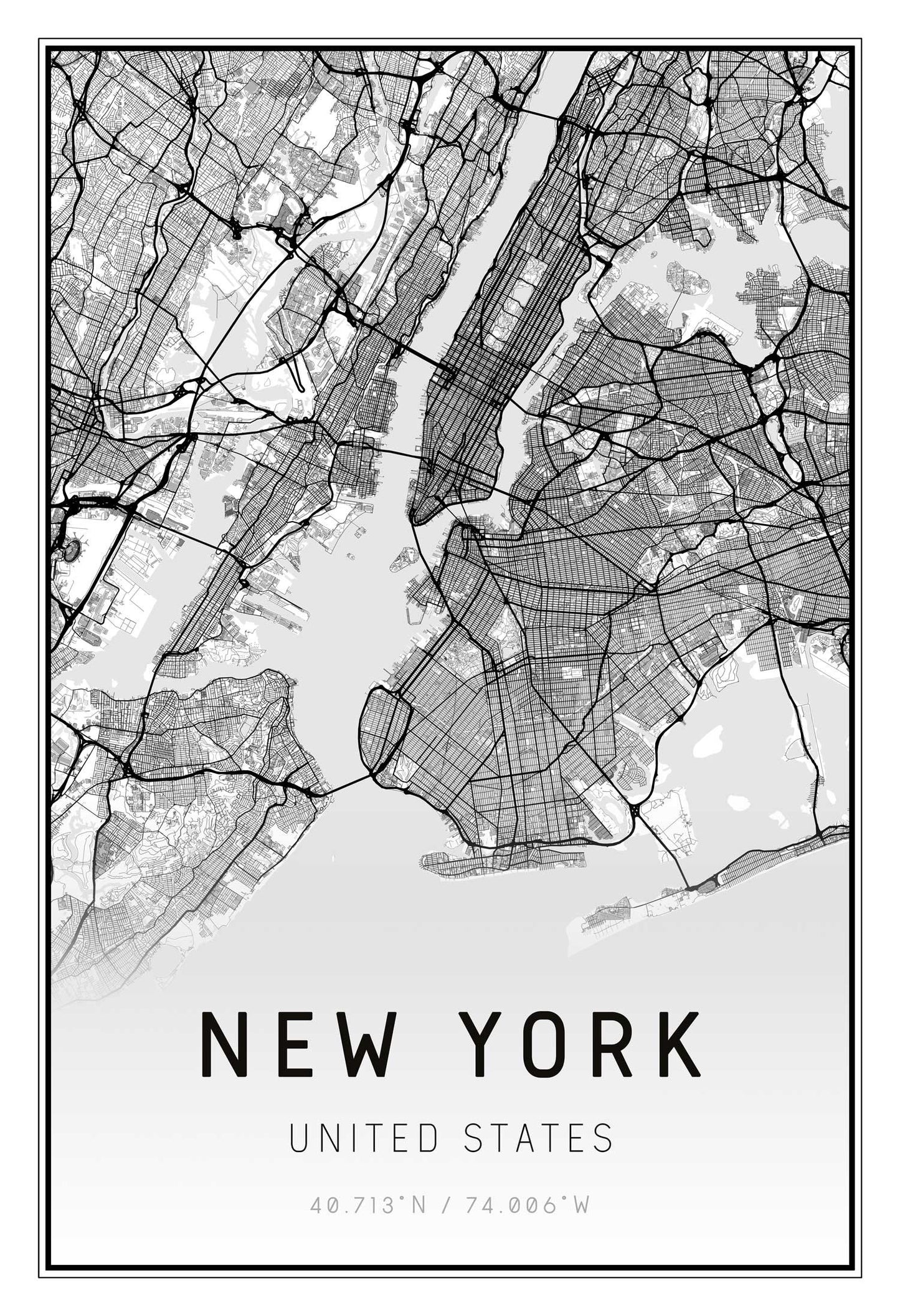 Full image New York city street poster
