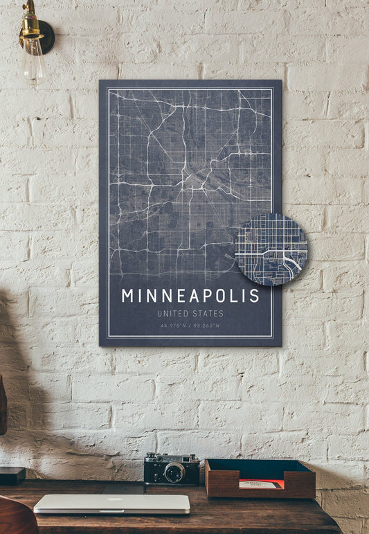 Minneapolis street map art