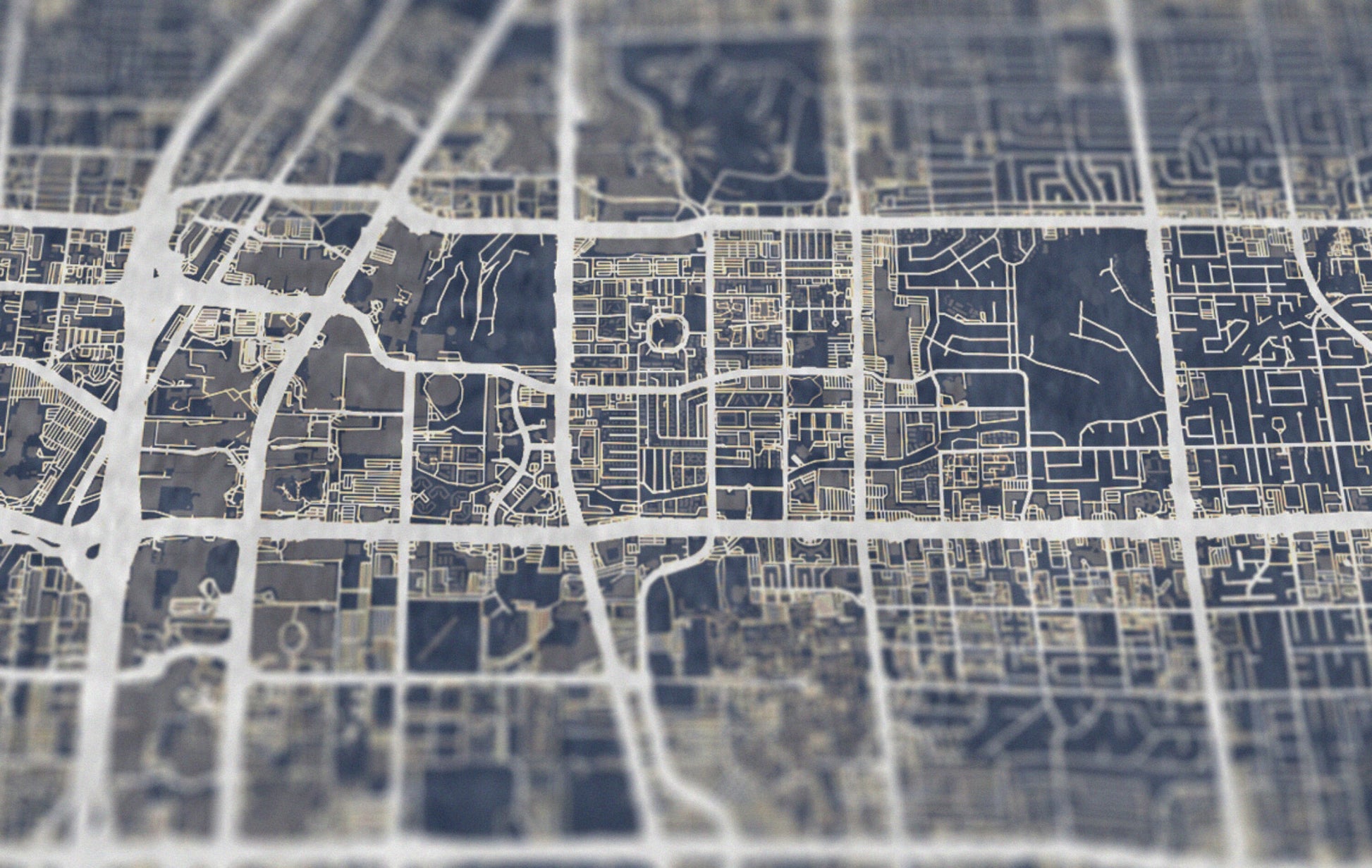 Las Vegas Map Print Blue 13x19"