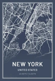 Blue city map