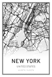 Black & White city map