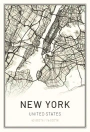 Muted Tones city map