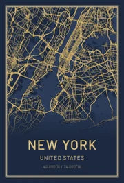 Navy & Gold city map