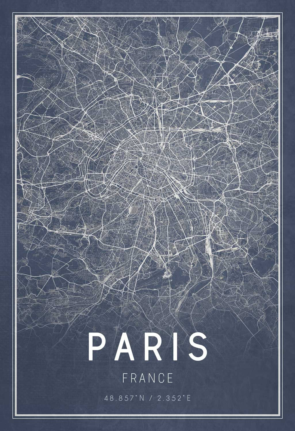 City Street Maps - Blue