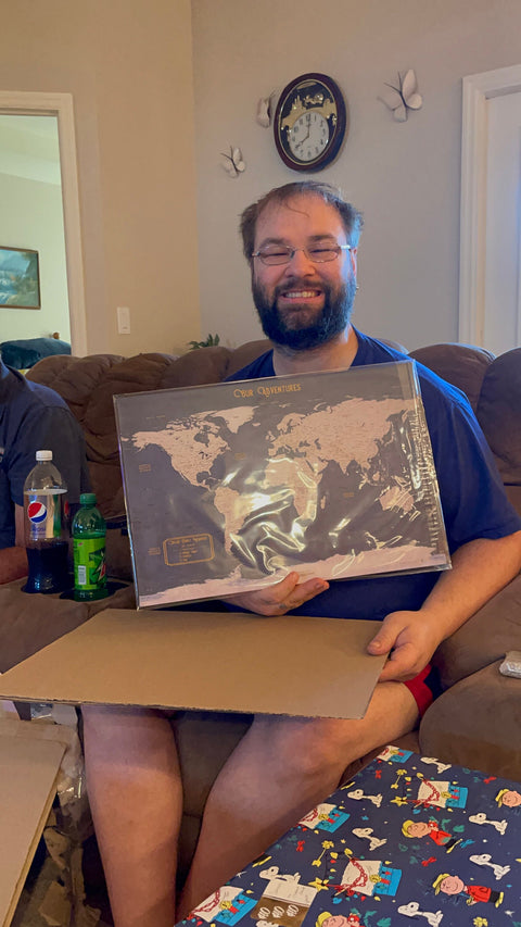 Customer with their KR Maps push pin map