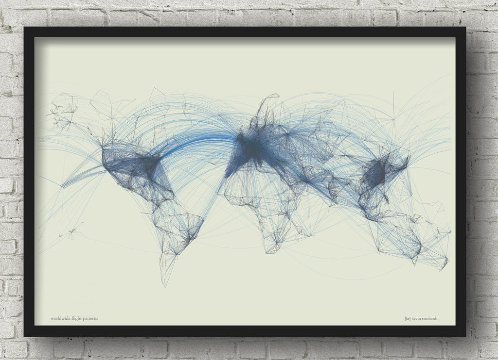 Flight Patterns Map - 24x36
