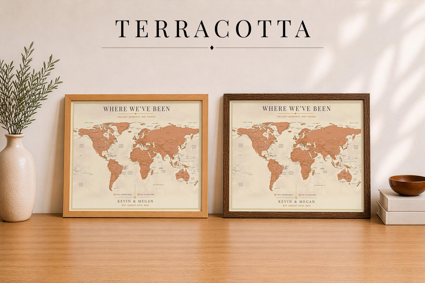 Push Pin World Map – Personalized Framed Travel Map with Pins
