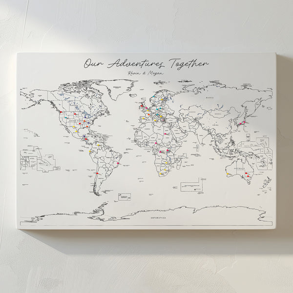 Push Pin Map - Pin and Paint World Map - KR Maps