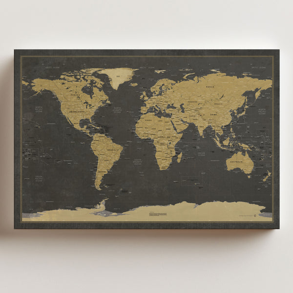 Push Pin Map - Rugged Style - KR Maps