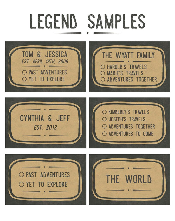 Push Pin Map - Rugged Style