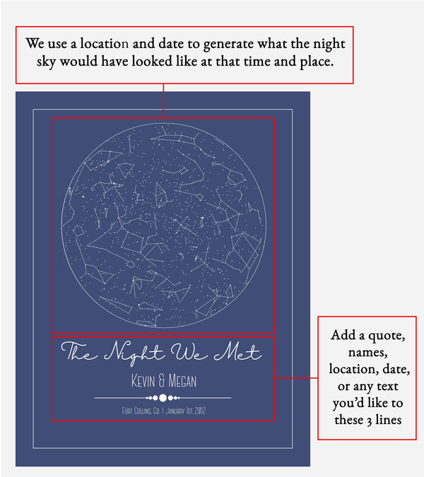 Custom Star Map - Night Sky