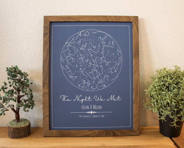 Custom Star Map | Constellation Gift | Night Sky Custom Date and Location 11x14