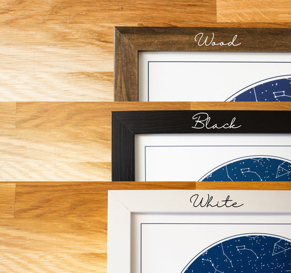 Custom Star Map - White and Blue