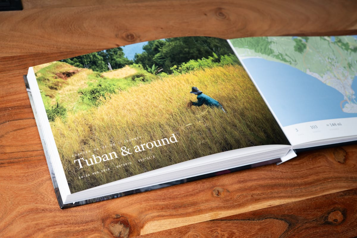 A chapter opens on Tuban &mdash; three days, 103 photographs, about 146 miles