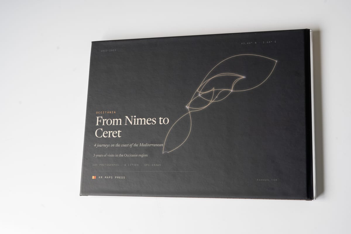 The same title with the drawn cover: four journeys as one continuous line