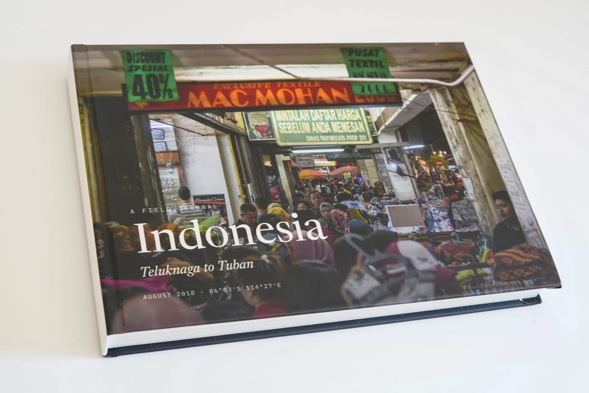 Indonesia, straight on. The cover photograph runs edge to edge
