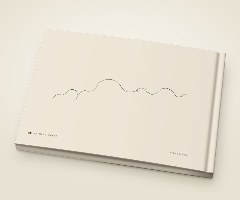 The inked line &mdash; an A5 landscape Travel Book back cover, the route drawn from a real trip's record