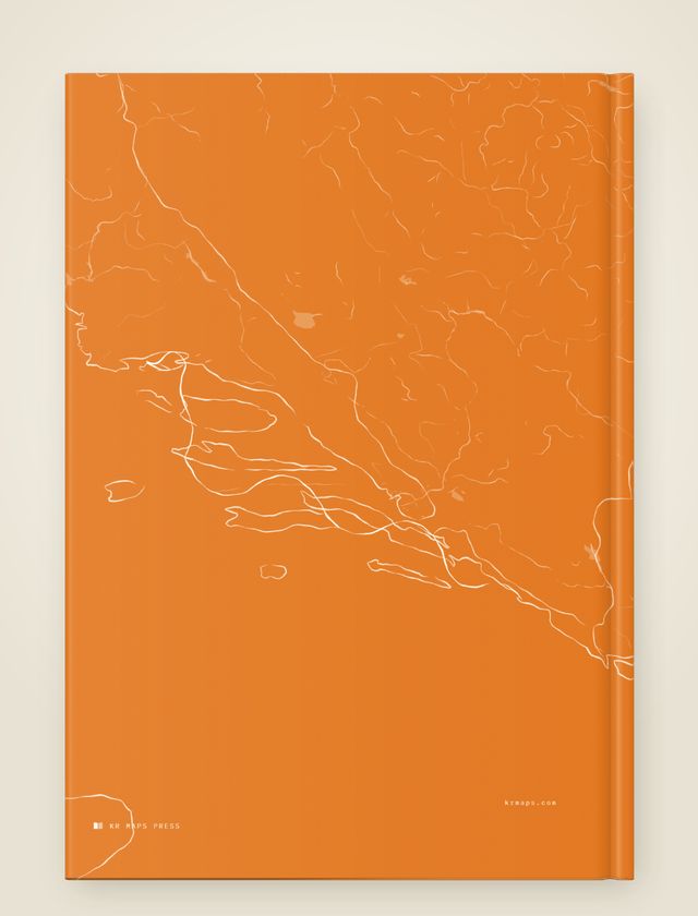 Bold &mdash; an A4 portrait Travel Book back cover, the route drawn from a real trip's record