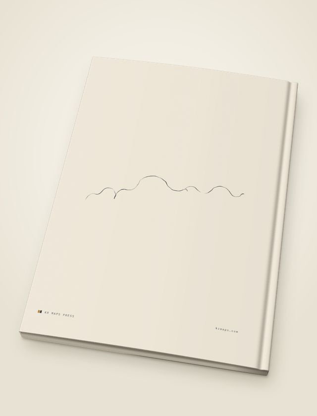 The inked line &mdash; an A4 portrait Travel Book back cover, the route drawn from a real trip's record