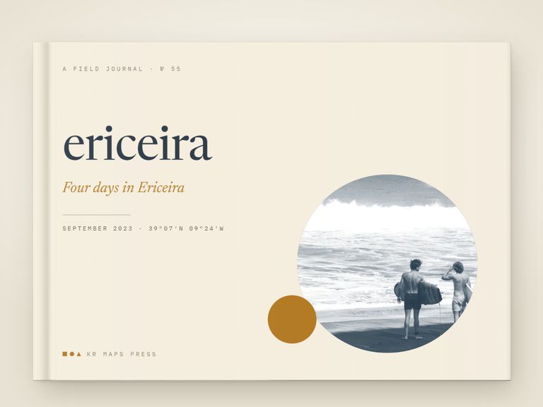 The porthole &mdash; an A4 landscape Travel Book front cover, a real render from a lifestyle photograph