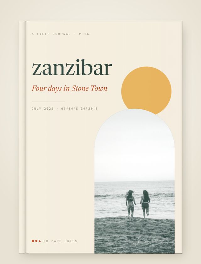 Cut paper &mdash; an A4 portrait Travel Book front cover, a real render from a lifestyle photograph
